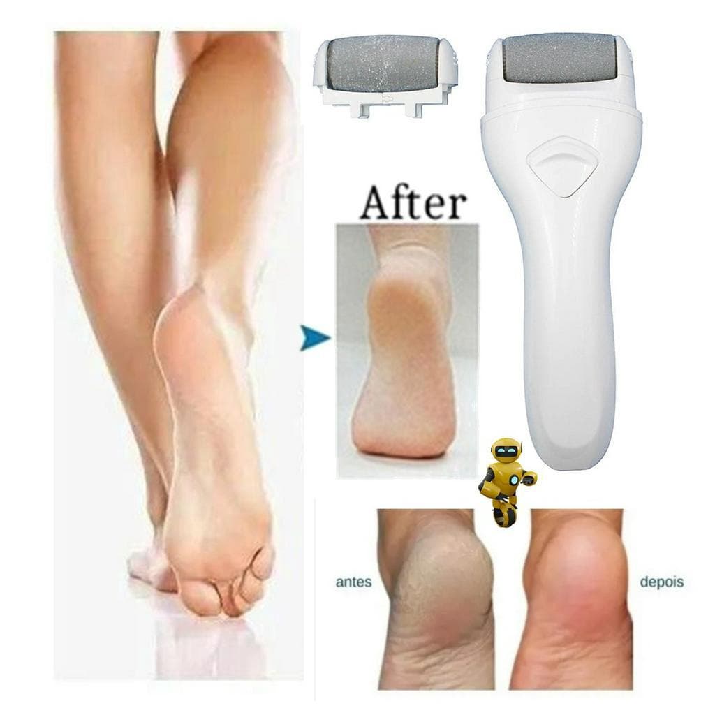 Lixa Para Pés Elétrico Com Fio Removedor De Calos Lixador Esfoliador Portátil USB Com Refil