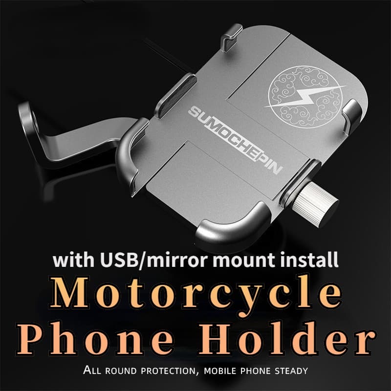 Suporte Recarregável Para Celular Motocicleta Com USB E-bike Locomotiva Telefone Móvel Estrutura De Navegação Em Liga De