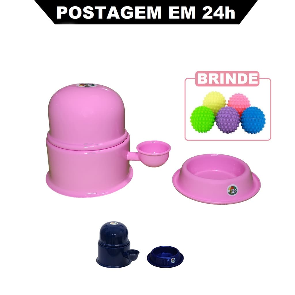 Kit Bebedouro 1,4 Litros + Tigela 200 ml  Aluminio Vida Mansa Para Pelos Longos Shitzu Cães Pet Raça Gatos