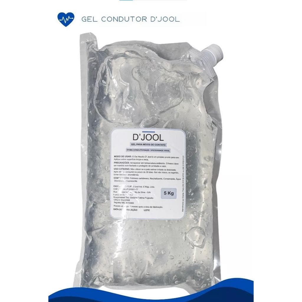 Gel Condutor Clínico De Contato Ultrassom D'jool Bag 5kg