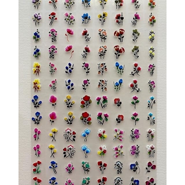 BIG Cartelão De Películas  Para Unhas Com 96 Películas Modelo Tulipas