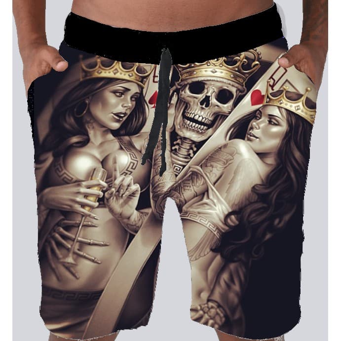 Bermuda Masculina de Moletom Estampada por Sublimação Girls Crowm A94