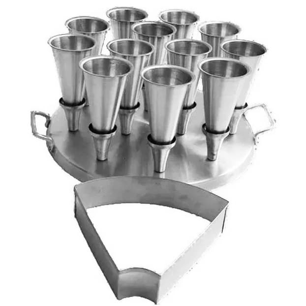 Forma Pizza Cone (12 Cones) Alumínio