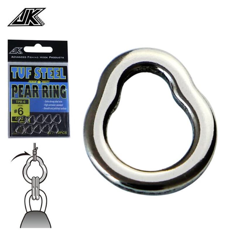 Jk 110-400LB Pêra Anel De Pesca Sem Costura Sólida De Aço 304 Jigging Acessórios Giratórios Giratória De Pesca