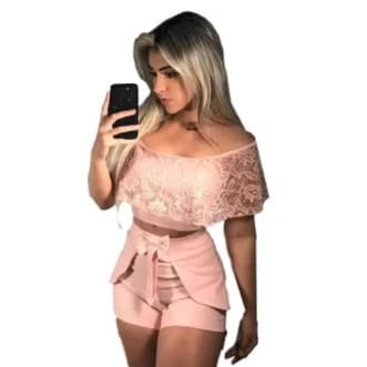 Lindo Cropped Ciganinha, Renda E Supléx