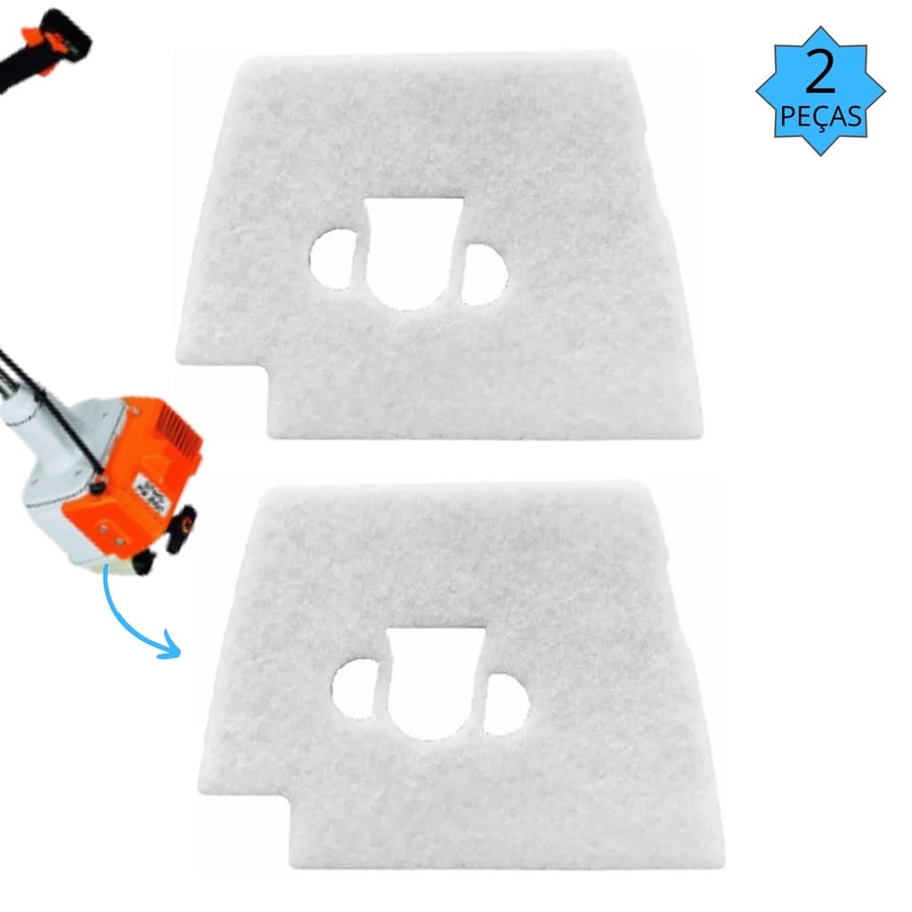 Kit 2 Feltro Pré Filtro de ar Roçadeira Gasolina Stihl FS 160 / 220 / 280 / 290