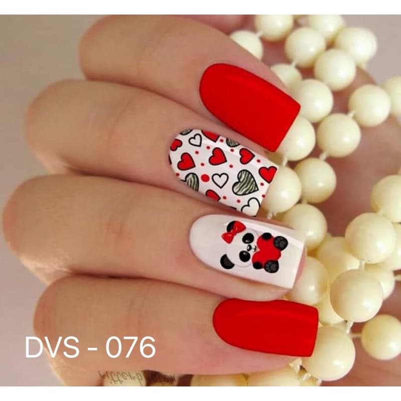 Película de unha cartela com 12 adesivos DVS - 076  Adesivos,películas,unhas,nails art,unhas decoradas