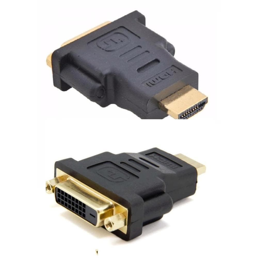 Adaptador DVI Fêmea x HDMI Macho Conector HDMI 19 pinos Macho x DVI Fêmea 24 pinos Full HD 2K 4K 1080p