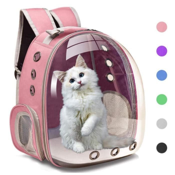 Bolsa Mochila Pet Visão Panorâmica Astronauta Cachorro Gato-Promocao