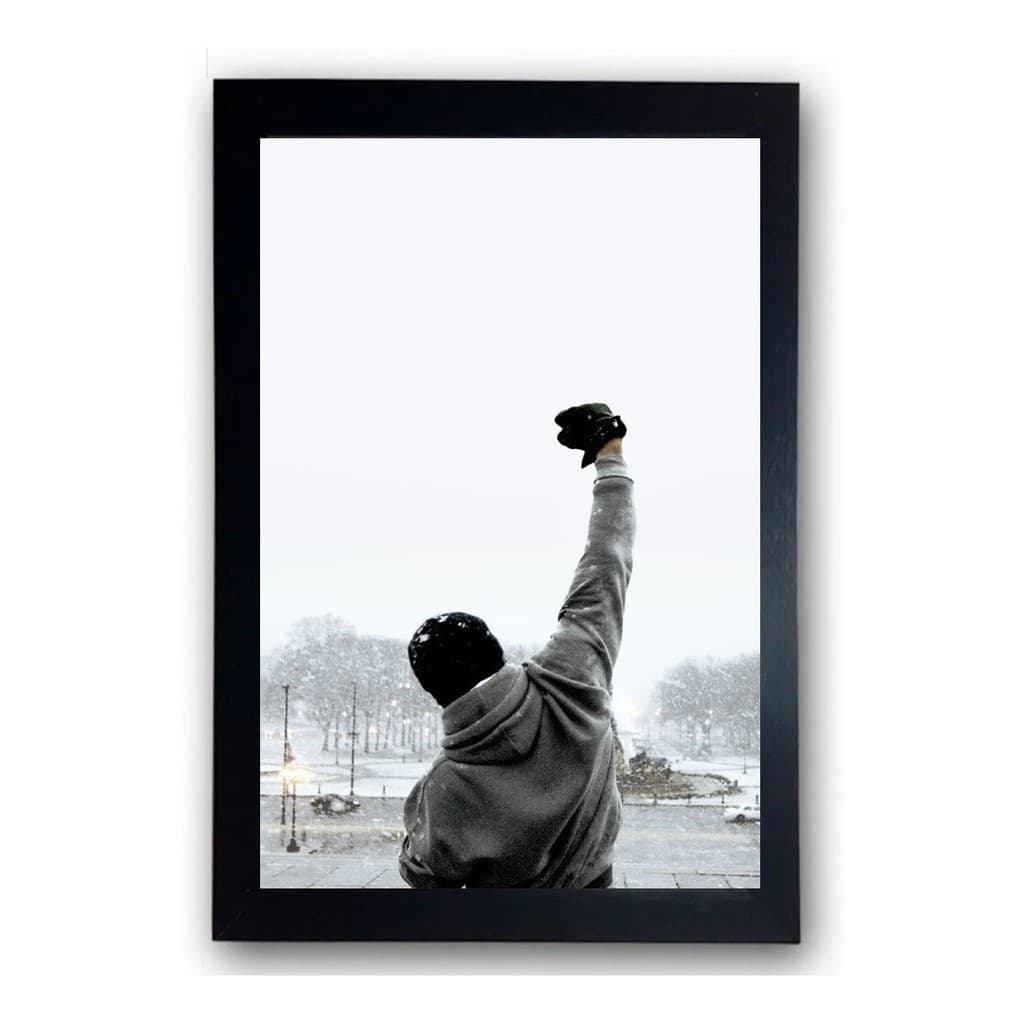 Quadro Decorativo Filme Rocky Balboa Luta Boxe Com moldura Filmes Serie