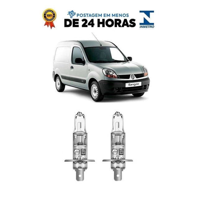 Par Lampada Farol de Milha Kangoo 2000 a 2016