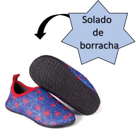 Sapatilha antiderrapante para praia, agua, piscinas e parques, frio, para ficar em casa infantil Duck Way