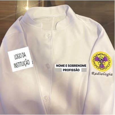 Jaleco Feminino Gola Padre Bordado nome e logo