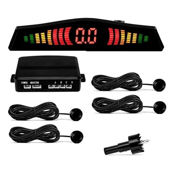 Sensor Estacionamento Ré 4 Sensores Display Led Sinal Sonoro