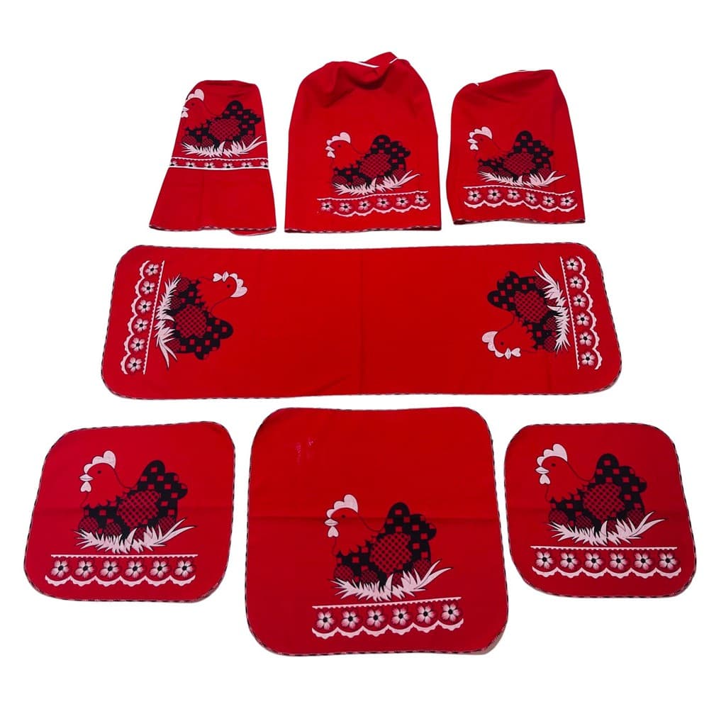 Jogo De Cozinha Estampados Utensílios 07 Peças Imperdível