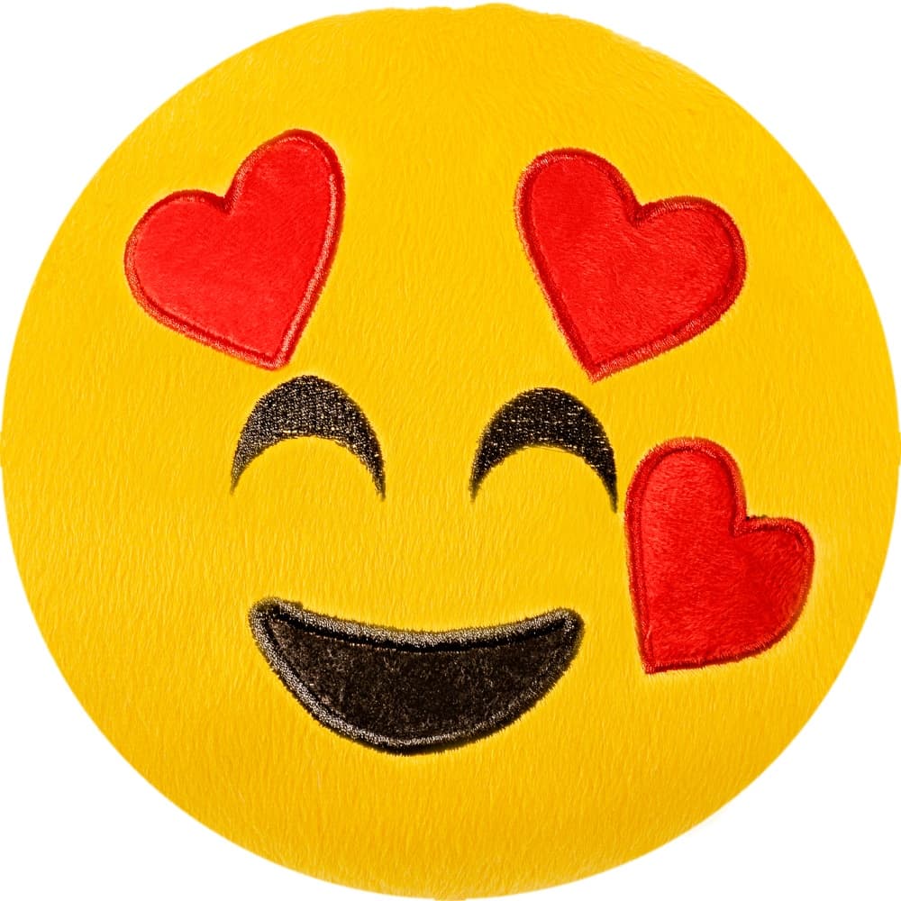 Almofada Emoji Pelúcia 28cm apaixonado - varios corações