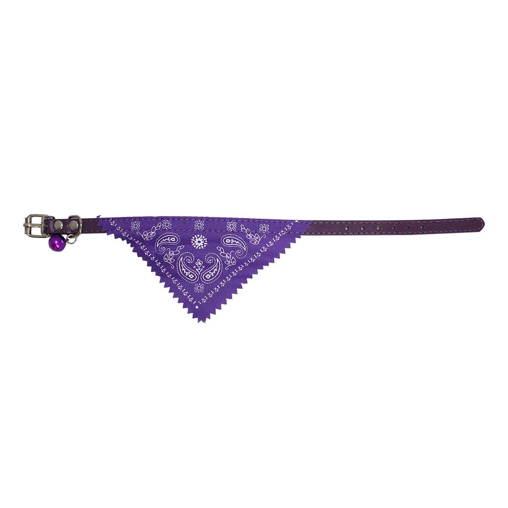 Coleira Bandana Roxa P Para Seu Pet Ficar Estiloso