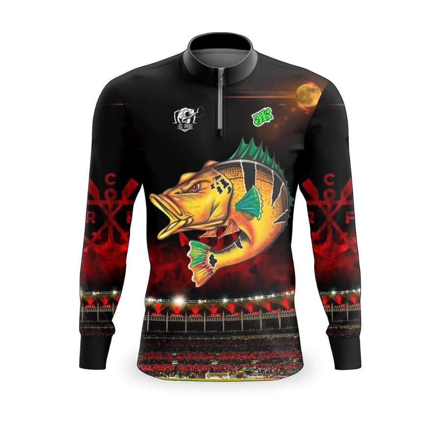 CAMISETA DE PESCA MANGA LONGA PREMIUM MASCULINA TIME FUTEBOL
