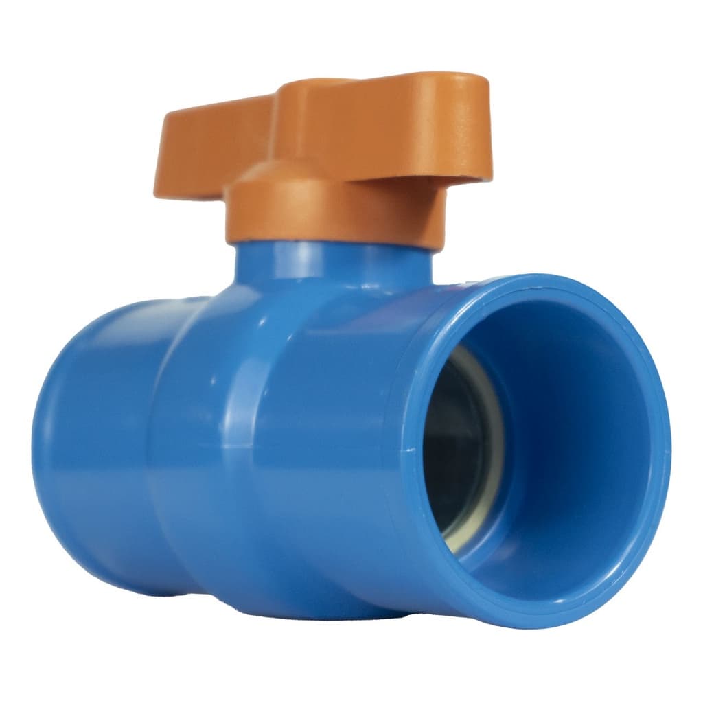 Registro De Esfera 25mm (3/4)  Soldável Pvc Azul
