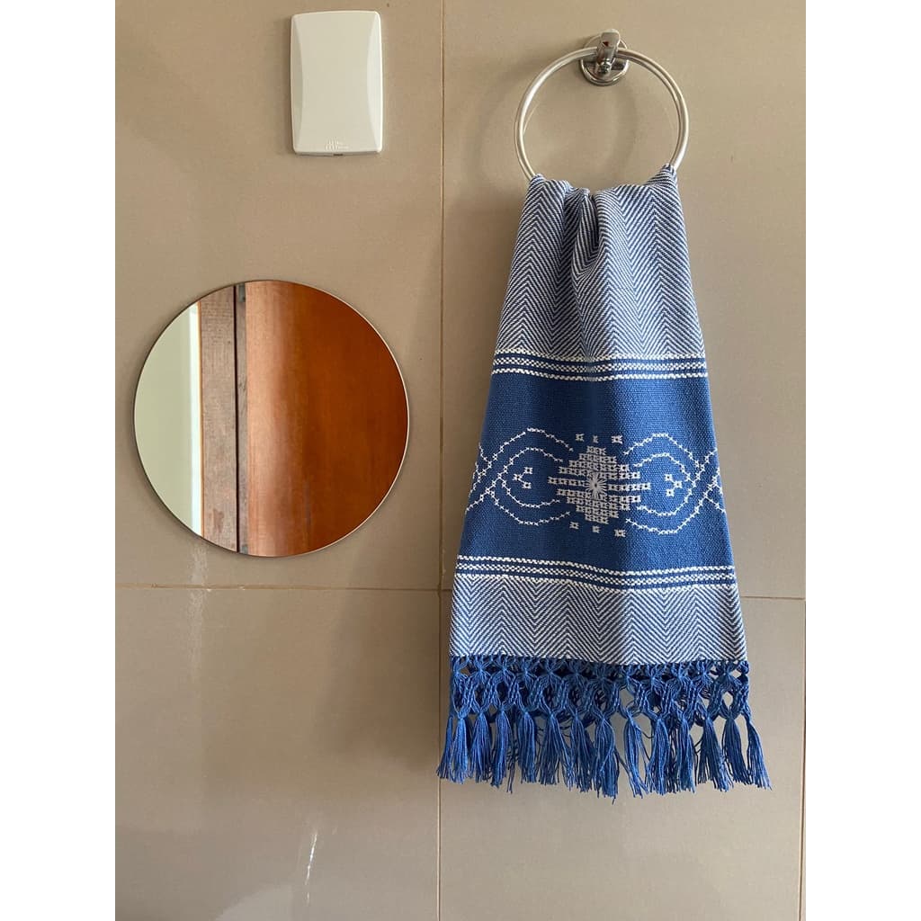 Conjunto Lavabo, toalha de rosto e tapete 70 x 50, decoração para banheiro, artesanato mineiro
