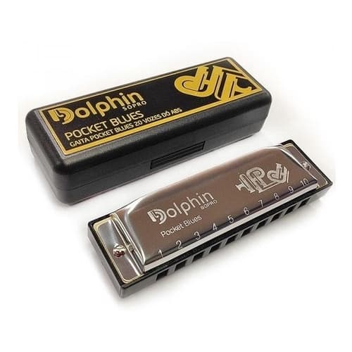 Gaita De Boca Dolphin Pocket Blues Em Dó