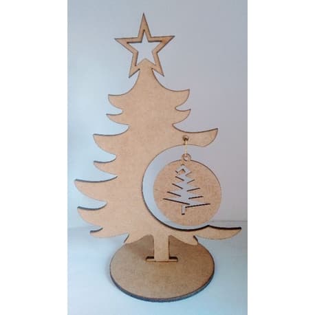 kit 15 Árvores De Natal 25 Cm Em Mdf Crú
