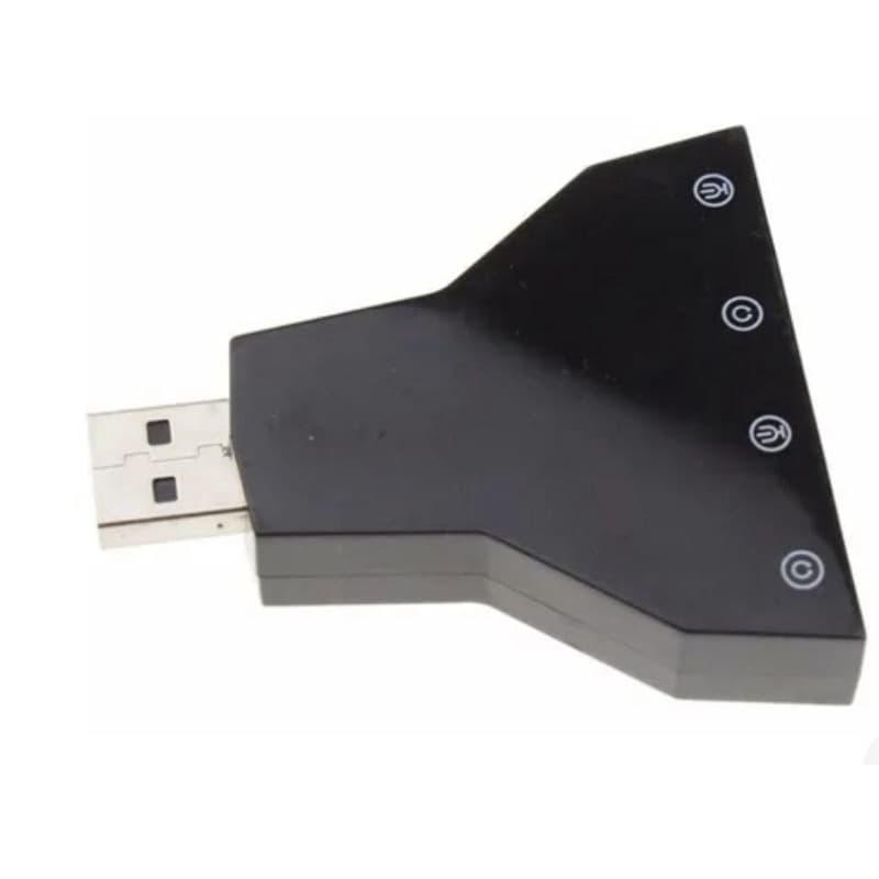 Placa De Som Usb Adaptador Áudio 7.1 Com P2 Pc Notebook