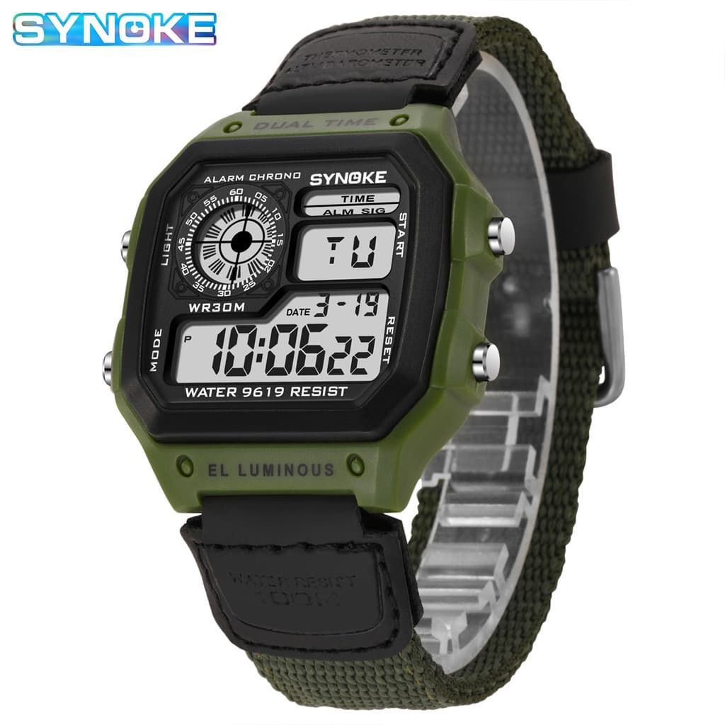 SYNOKE Relógio Masculino Impermeável Luxo Moda Relógio De Esportes Simples Homens