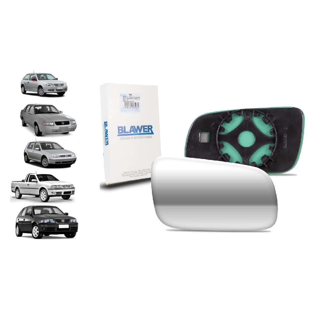 Lente Com Base Subconjunto Volkswagen Gol G3 G4 Saveiro Parati Santana 98/06 Golf 98/07 Refil Espelho Retrovisor G3 Giv