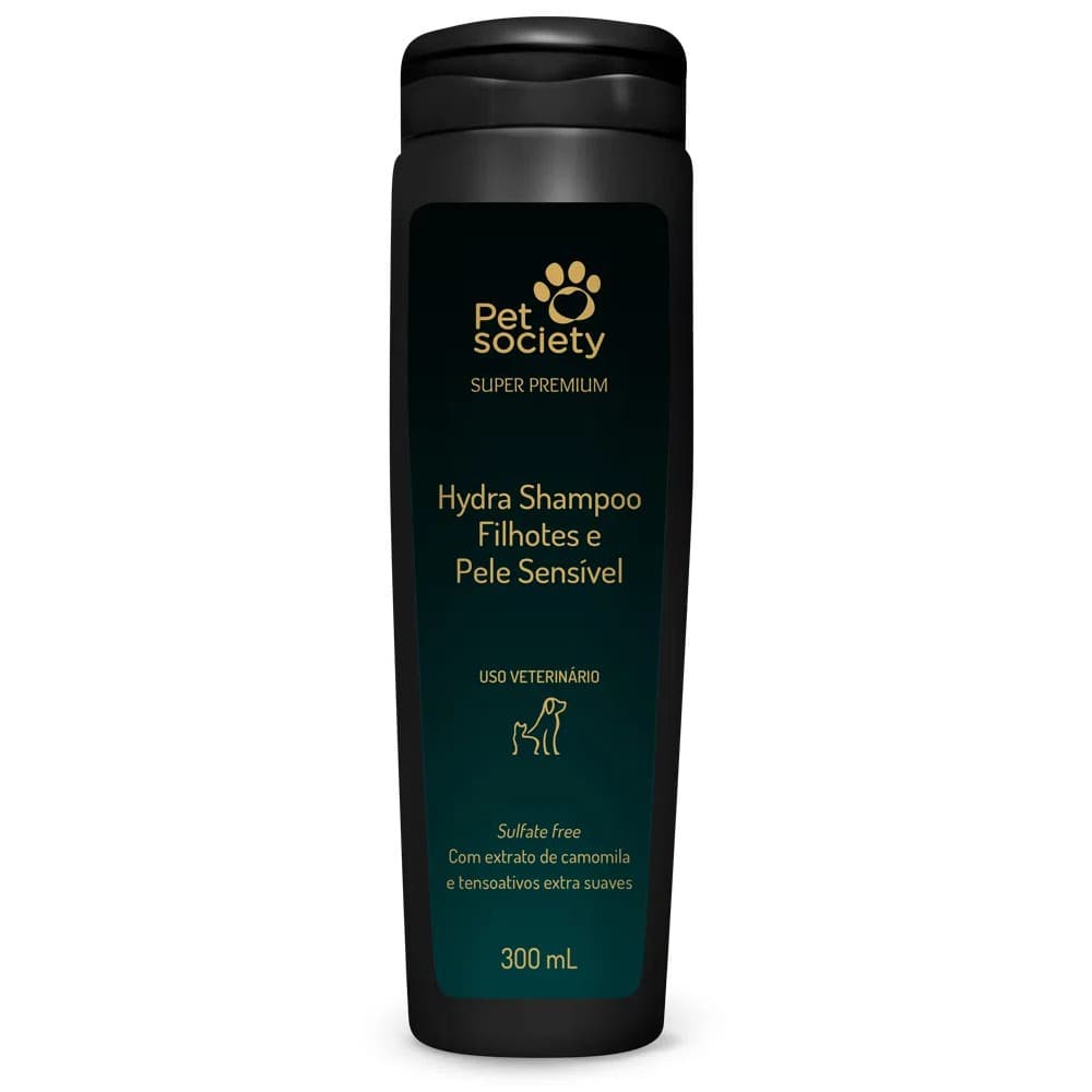 Shampoo Filhotes Pele Sensível Super Premium 300ML Hydra Pet Society