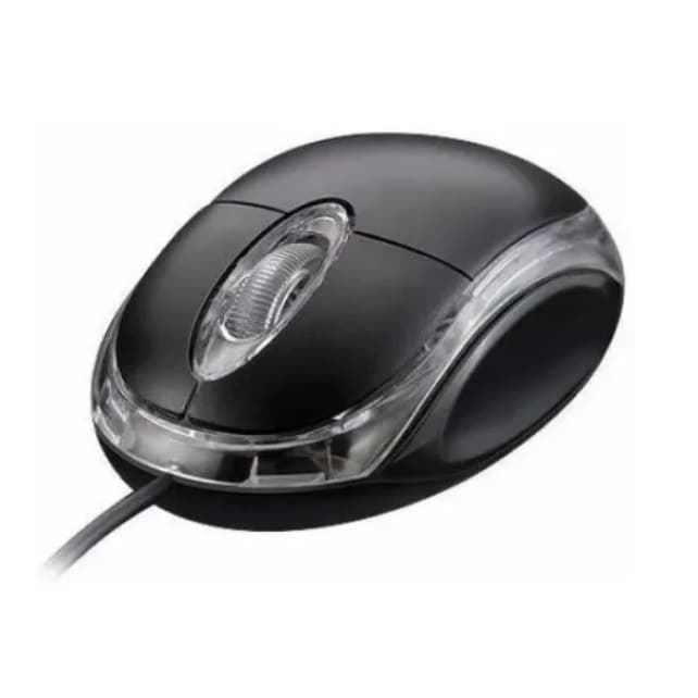 Mouse Óptico Usb Com Fio Preto 1200 Dpi Padrão