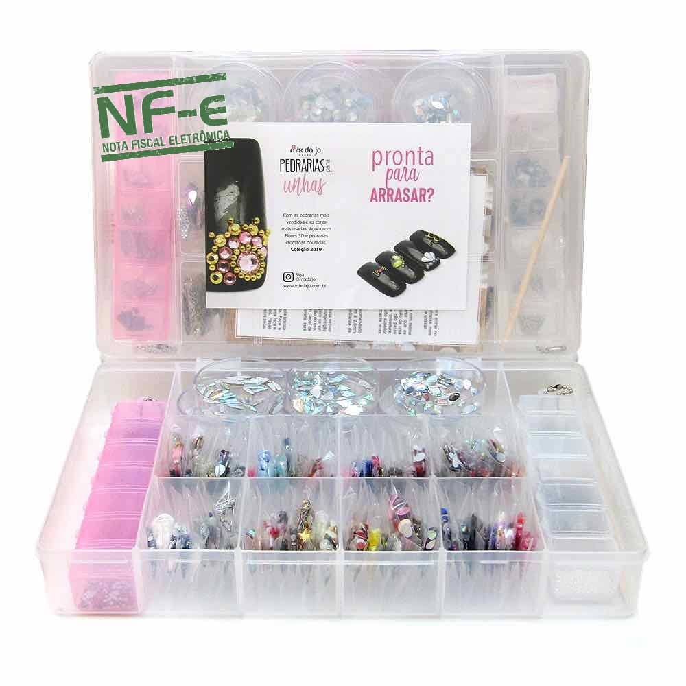 Kit De Pedrarias Para decoração de unhas com Caviar de metal 26mil Peças Strass Caviar Flor margarida 3d Tachinha Luxo Olho De Gato Decoração De Unhas Art Nail