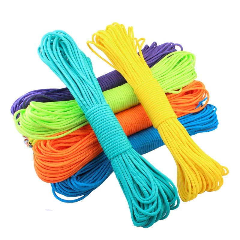 Corda paracord 550 lbs 4mm de espessura 7 filamentos rolo 30 metros 250kg Equipamento para Acampamento Sobrevivência Camping Aventura