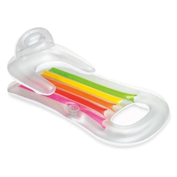 Poltrona Boia Inflável De Piscina King C/ Porta Copos Intex Piscina Verao Diversao Bronze