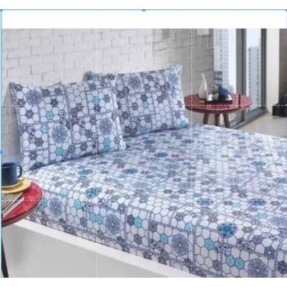 kit 10 jogos de Lençol Queen 3 Peças Estampado - Estampas Sortidas