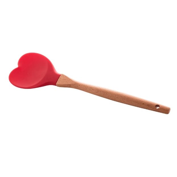 Colher de Silicone com Cabo em Bambu Heart