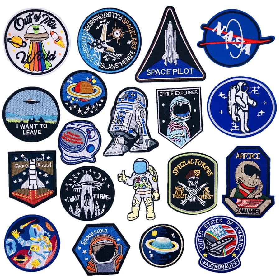 Adesivos Bordados Decorativos Para Exploração De Espaço