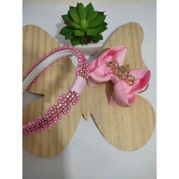 Tiara  com coroa acessório infantil