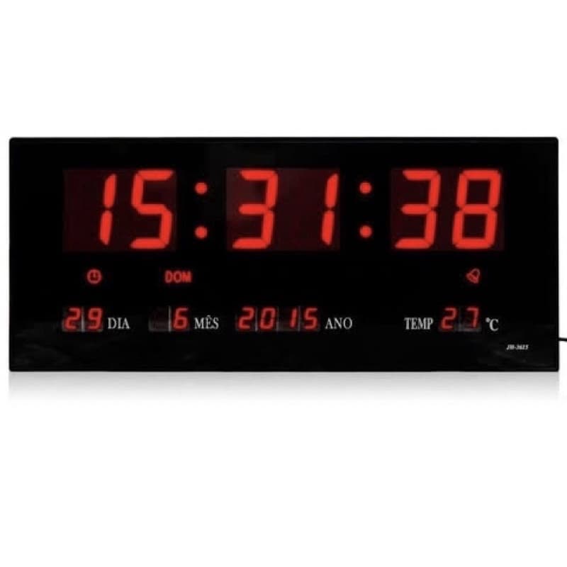 Relógio de Parede digital led vermelho