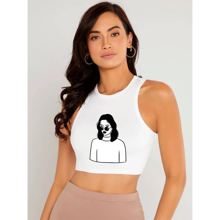 Cropped    Menina Croped da gringa Blusa Feminina