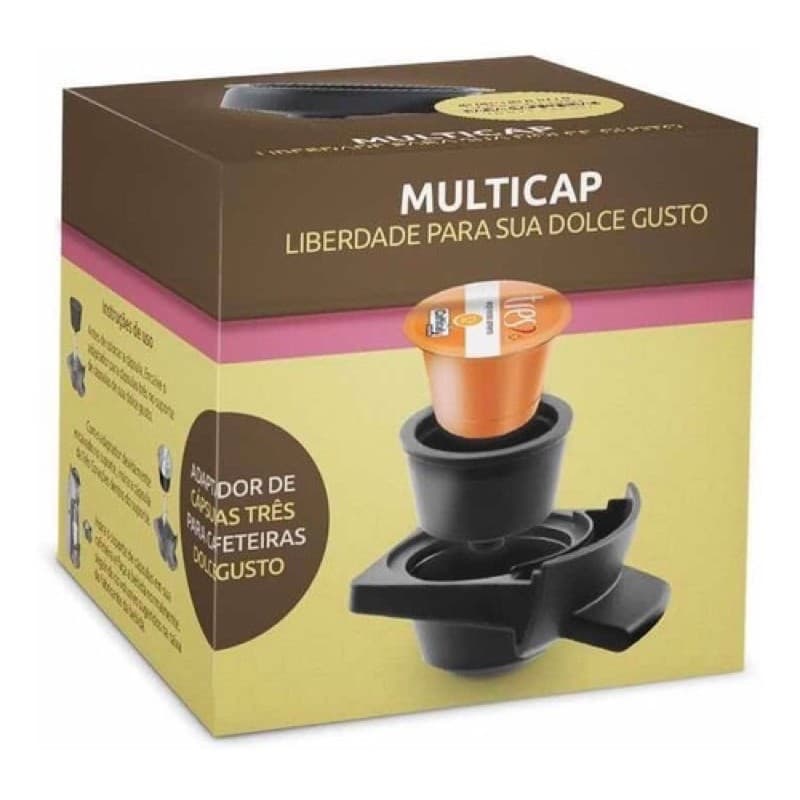 Multicap Adaptador para Cafeteira Dolce Gusto usar Cápsulas Três Corações