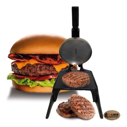 Modelador De Hambúrguer Prensador Profissional Industrial 2 Discos Reforçado + BRINDE