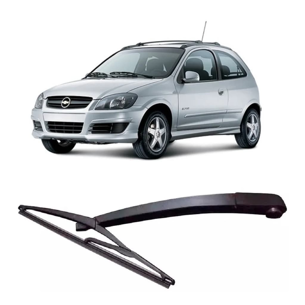 Haste / Braço completo com Palheta para Limpador de Parabrisa Traseiro para Chevrolet Celta ano 2001 2002 2003