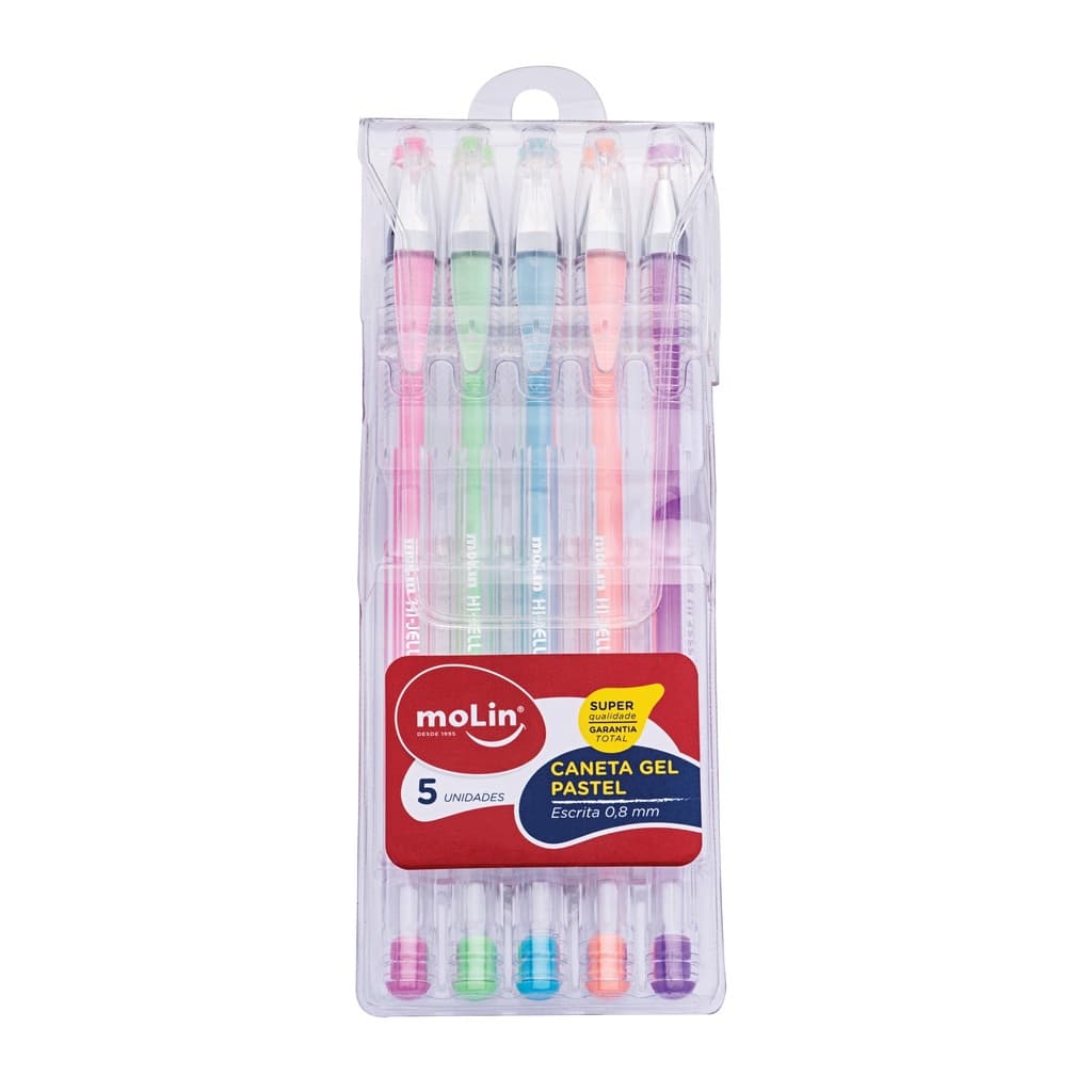 Caneta Gel Grip Tons Pastel Molin - kit