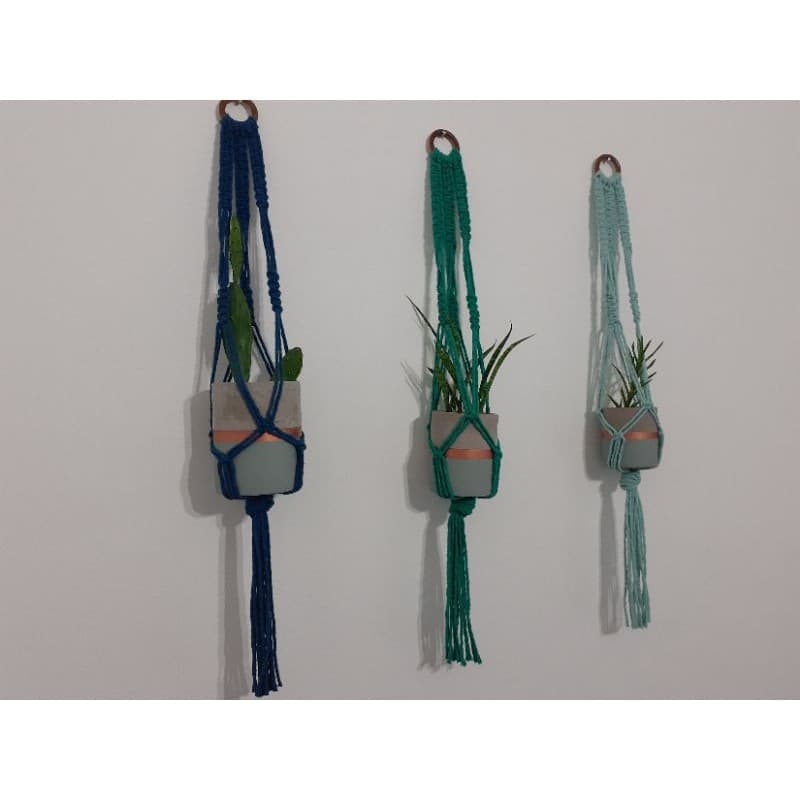Hanger de Macramê para Suporte de Plantas
