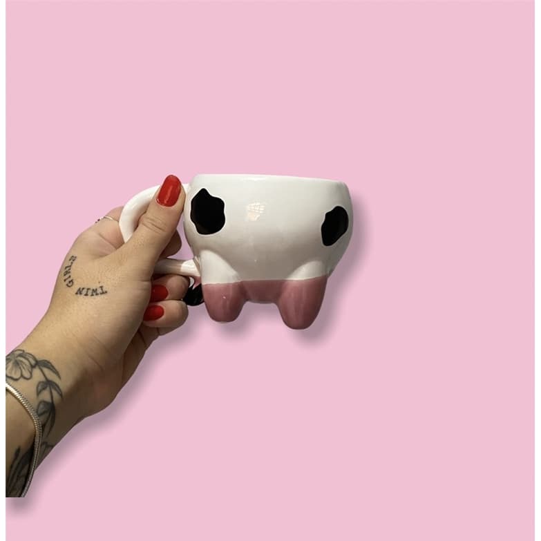 Caneca 3D vaca vaquinha 300ml cerâmica