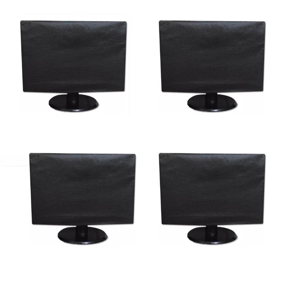 Kit 4 Capas para Monitor Preta Impermeável Uv