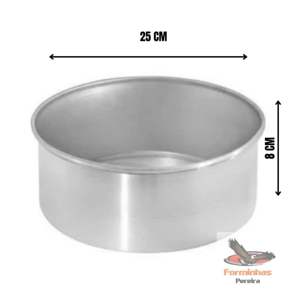 forma de bolo 25 de diâmetro x 8 cm de altura