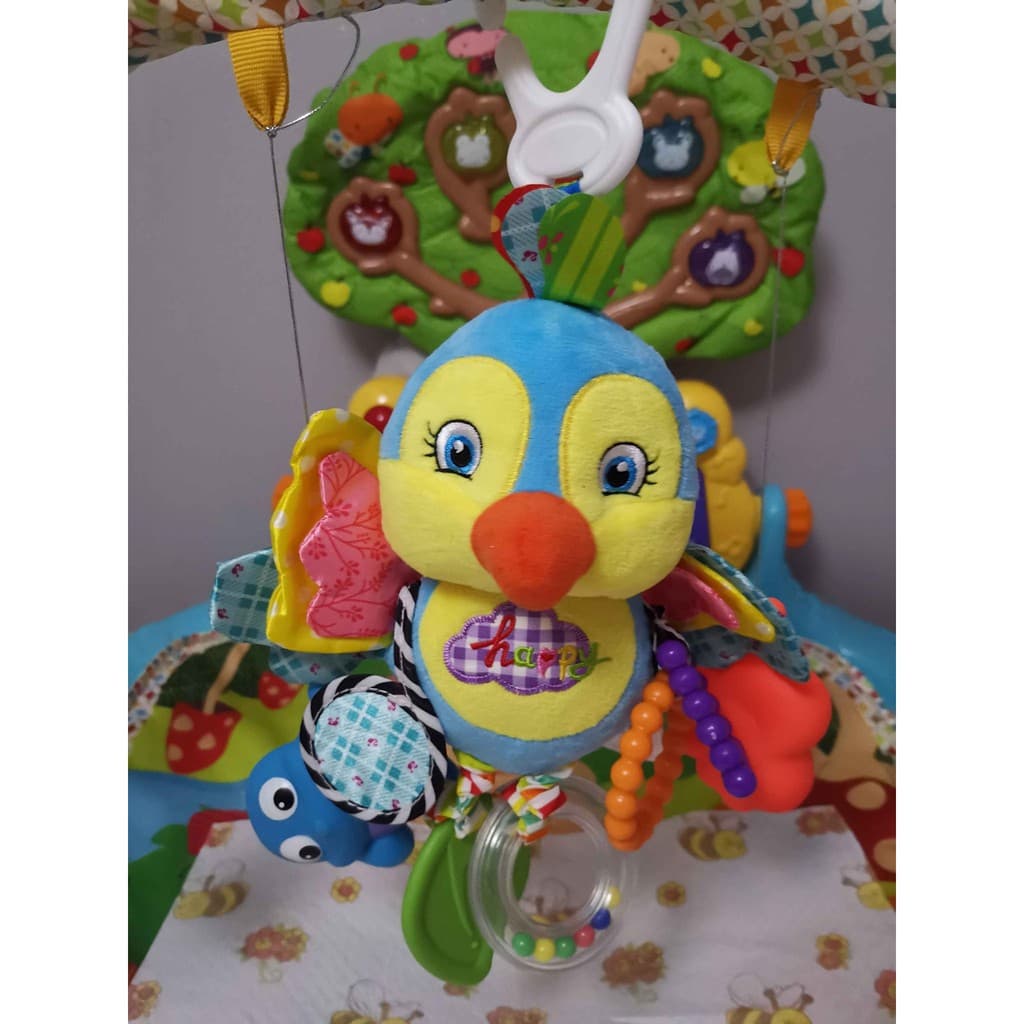 Móbile Interativo de Bichinhos de pendurar com chocalho, mordedor e argolas