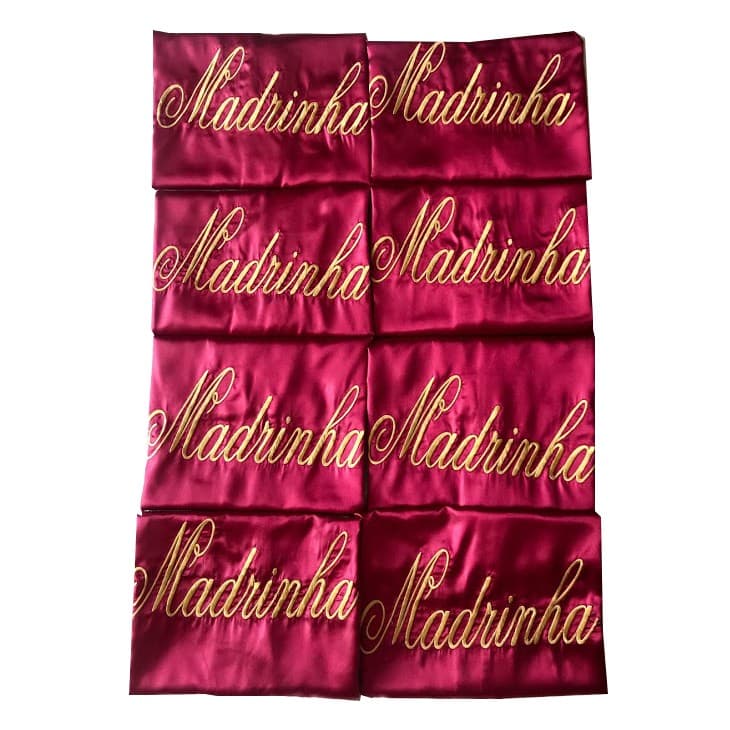 Kit com 8 Roupões Robi de Cetim Noiva Casamento Hobie Mãe da noiva Madrinha